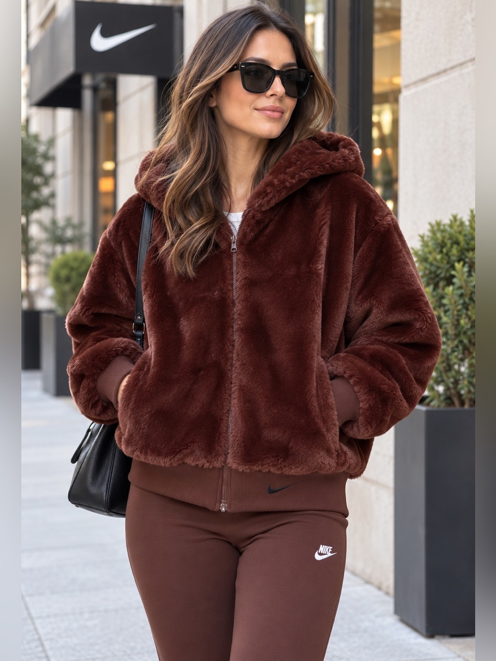 NWT NIKE Women’s Sportswear Essential Faux Fur Jacket ❤️